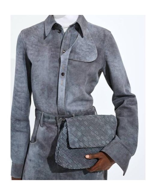 Bottega Veneta Gray Giorno Shoulder Bag