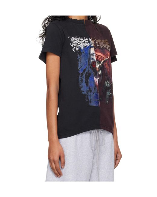 Vetements Blue Cut-Up Fitted T-Shirt