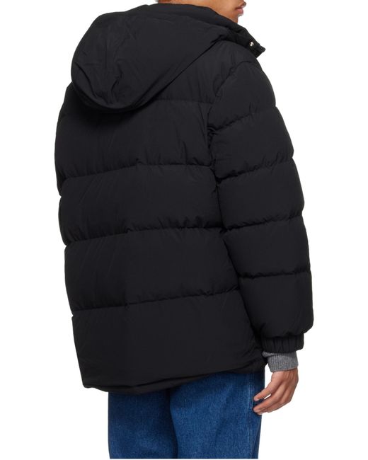 Maison Kitsuné Blue Maison Kitsuné Hooded Puffer Jacket for men