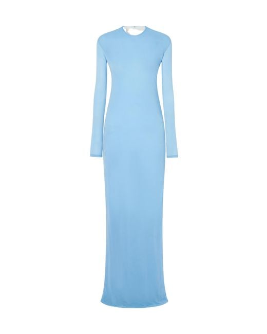 Tom Ford Blue Crepe Silk Gown