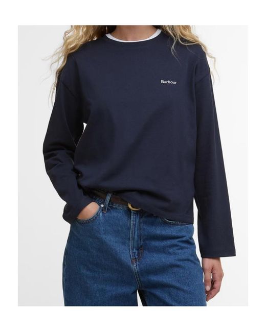 Barbour Blue Lavensdale Long-Sleeved T-Shirt