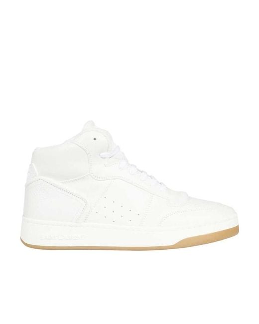 Saint Laurent White Sl/80 Mid-Top Sneakers for men