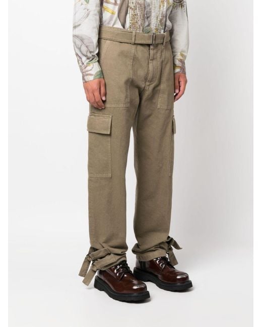 Dries Van Noten Natural Belt Ring Casual Pants for men