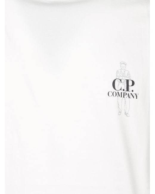 C P Company White Short-Sleeved T-Shirt for men