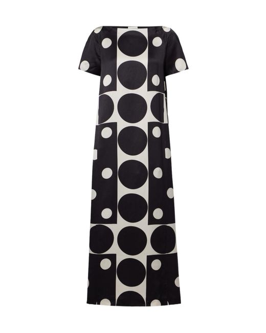 Dries Van Noten Black Printed Pattern Dress