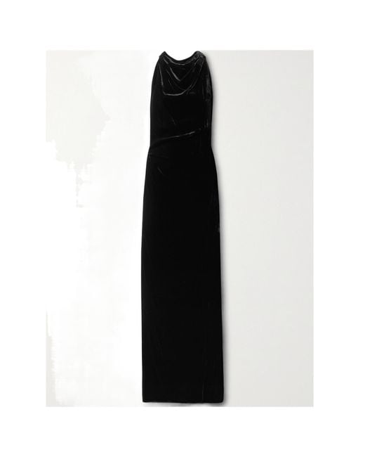 Proenza Schouler Black Backless Velvet Dress