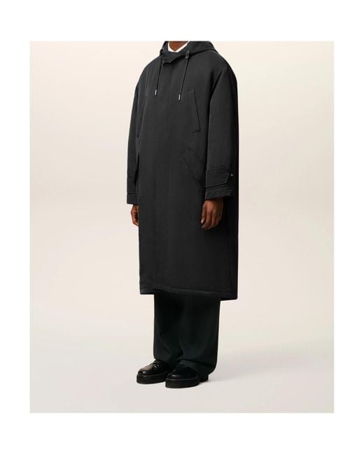 AMI Black Ami Alexandre Mattiussi Hooded Padded Parka for men