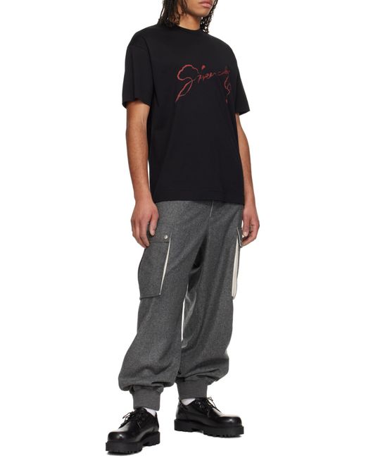 Givenchy Black Snake Printed Crewneck T-Shirt for men