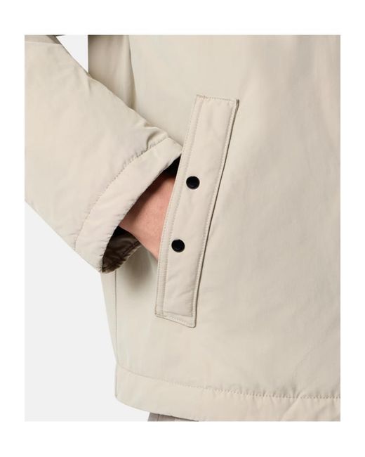 Stone Island Natural Quilted Button-Up Jacket for men