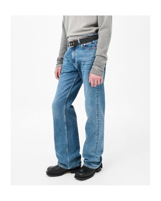 Our Legacy Blue Belt Loop Denim Trousers for men
