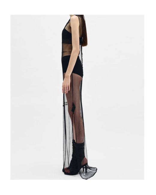 Ann Demeulemeester Black Seda Till The End Semi-Sheer Mesh Maxi Dress