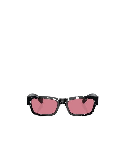 Prada Pink Eyewear Rectangular Frame Sunglasses for men