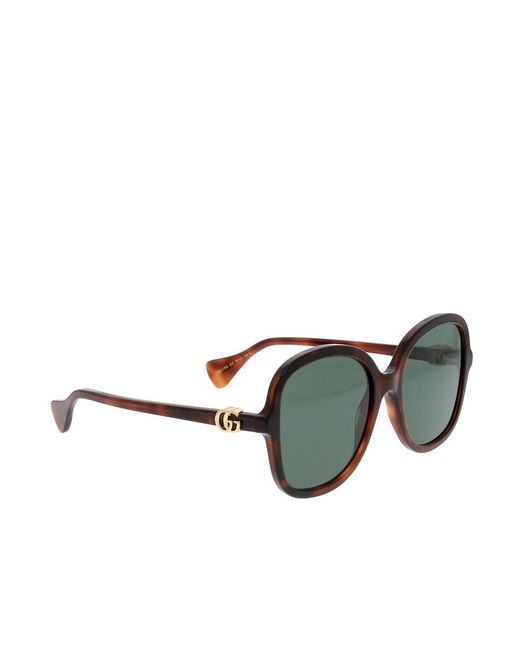 Gucci Green Eyewear Square Frame Sunglasses