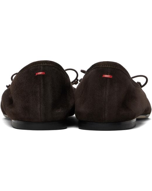 Aeyde Black Bow Detailed Slip-On Flat Shoes