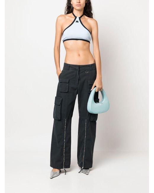Courreges White Halterneck Cropped Top