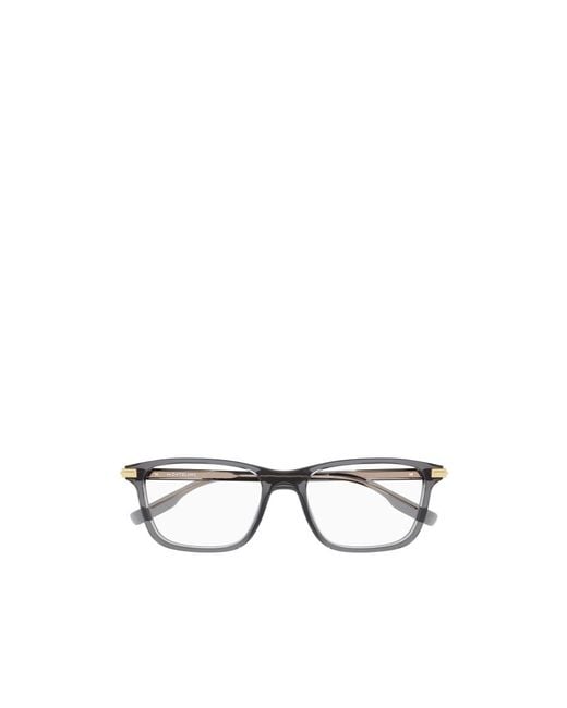 Montblanc White Eyewear Rectangle Frame Glasses for men