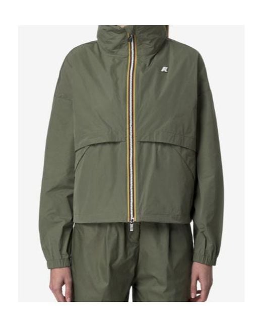 K-Way Green Aubette Hooded Jacket