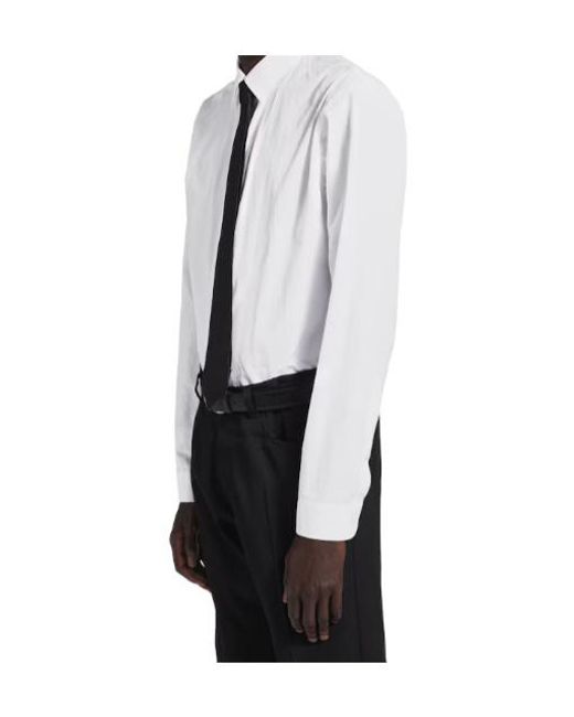 Balenciaga White Collared Long-Sleeve Shirt for men