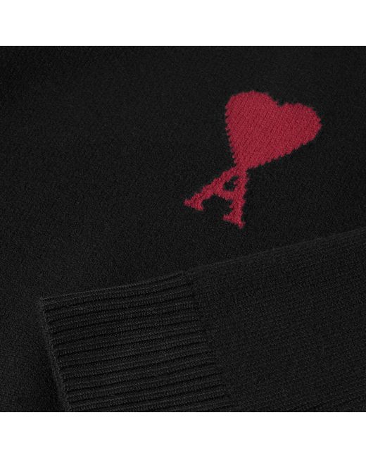 AMI Black Crew Neck Jumper