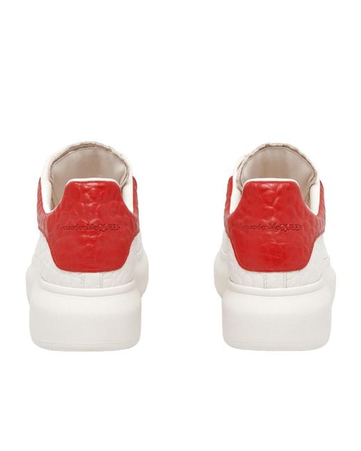 McQueen White Oversized Lace-Up Sneakers for men