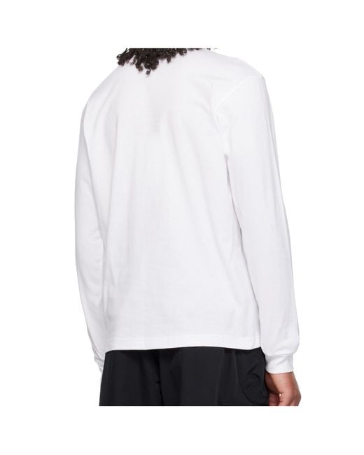 Comme des Garçons White Long-Sleeved T-Shirt for men