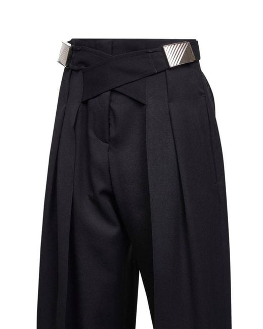 The Attico Black The Pleated Trousers