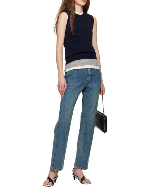 Jil Sander Blue Straight-Leg Slim-Cut Jeans