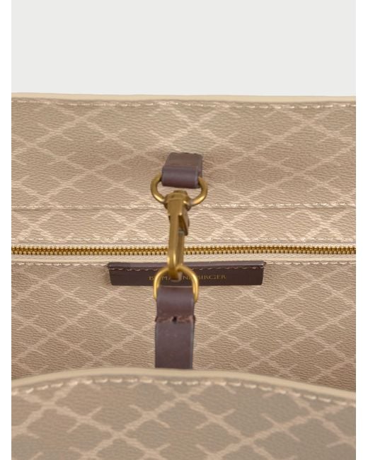 By Malene Birger Natural Abi Monogram-Print Tote Bag