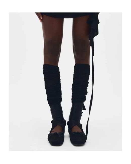 Ann Demeulemeester Black Paloma Ballerina Shoes