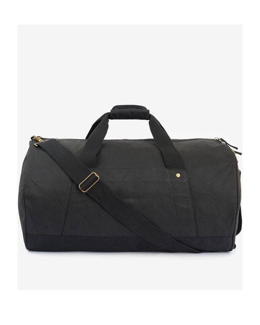 Barbour Black Explorer Wax Holdall for men