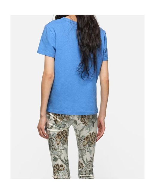 Acne Blue Graphic Jersey T-Shirt