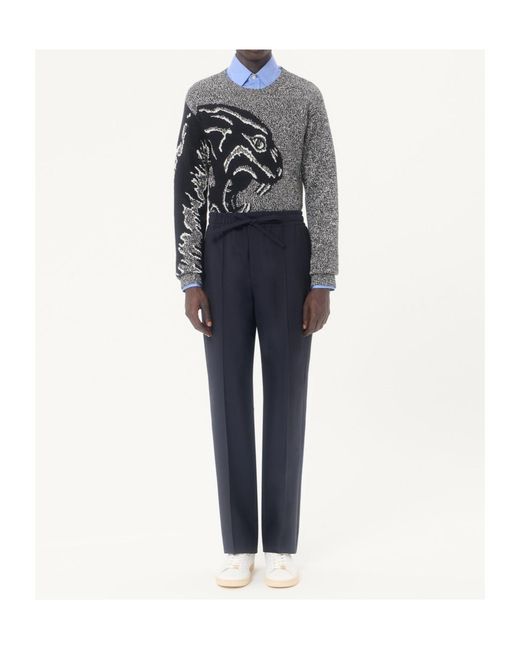 Valentino Blue Drawstring Straight Leg Pants for men