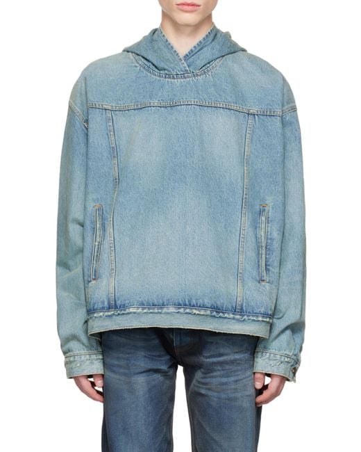 Balenciaga Blue Giacca Pull-Over Da Uomo for men