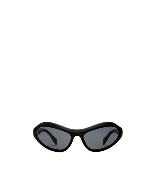 Prada Black Oval-Frame Sunglasses