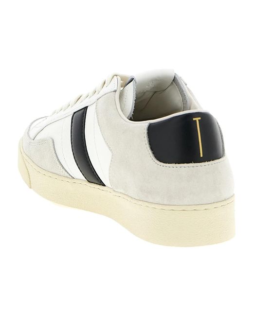 Tom Ford White Logo Debossed Lace-Up Sneakers for men