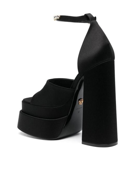 Versace Black Medusa Aevitas Platform Sandals