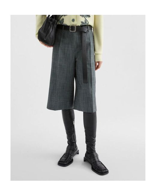 Jil Sander Gray Pressed Creased Shorts