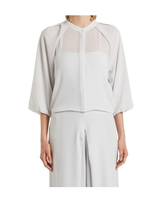 Marella Gray Translucent Blouse