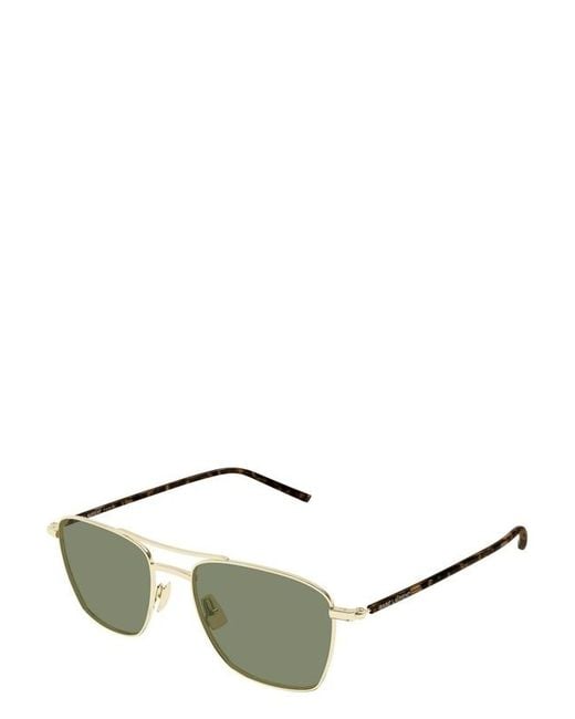 Saint Laurent Green Eyewear Sl866 Rectangular Sunglasses for men