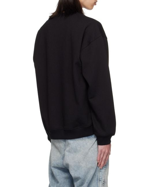 DIESEL Black Cut-Out Oval D Logo Sweatshirt for men
