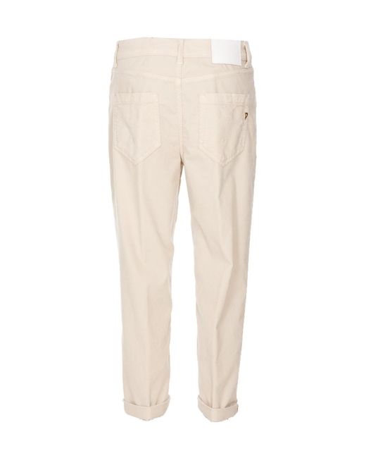 Dondup Natural High-Waist Cropped Jeans
