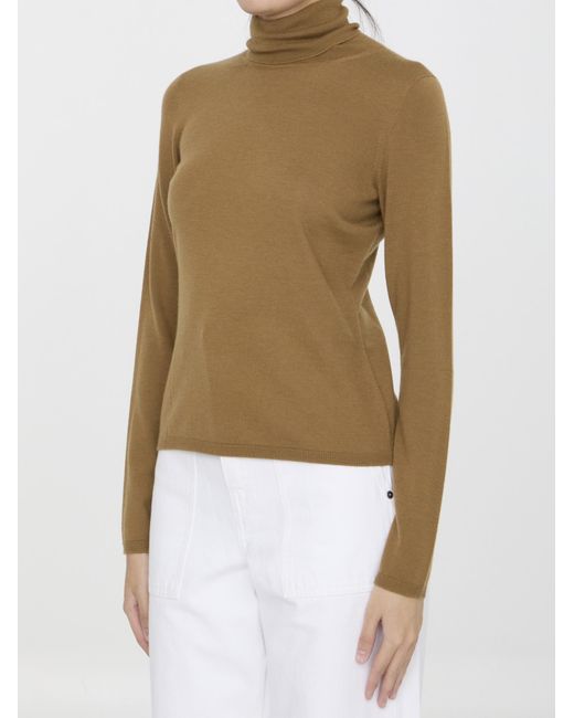 Max Mara Natural Veloce Turtleneck Long-Sleeved Jumper
