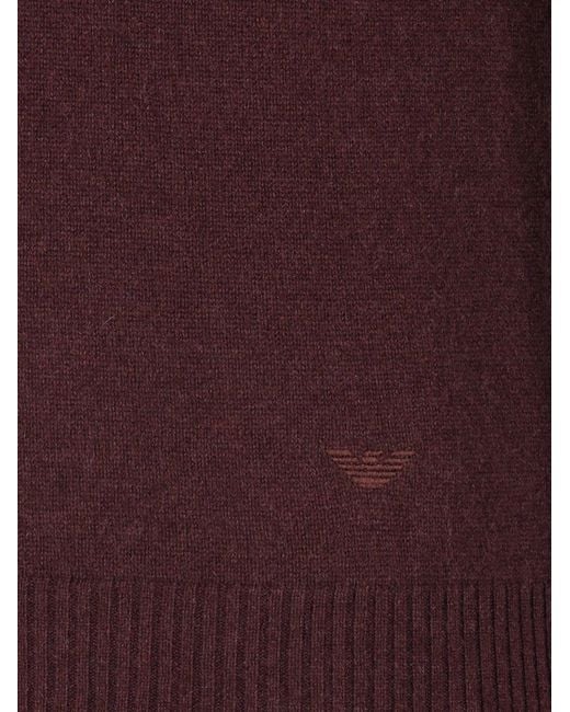 Emporio Armani Purple Turtleneck Sweater for men