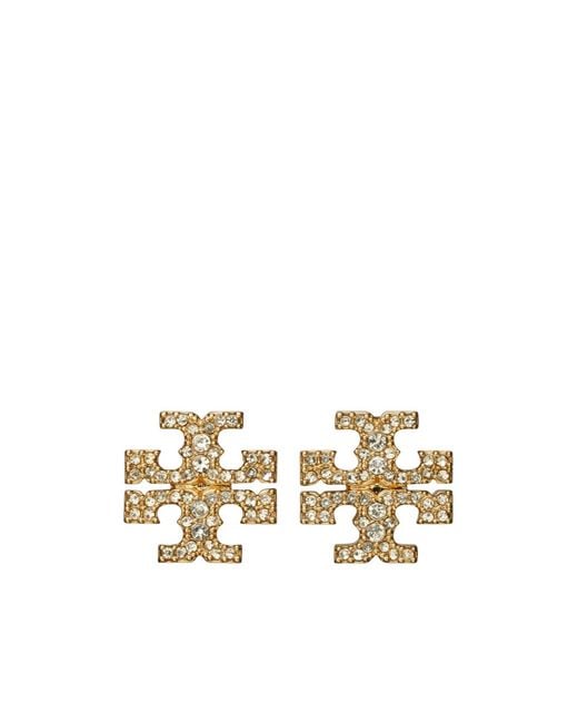 Tory Burch Metallic Kira Pavé Stud Earrings