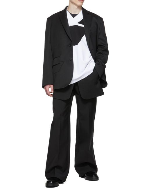 we11done White V-Collar Color Long-Sleeved T-Shirt for men