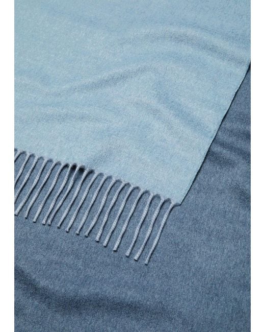 Loro Piana Blue Two-Tone Scarf