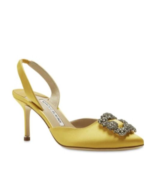 Manolo Blahnik Metallic 'Hangisli'Heels