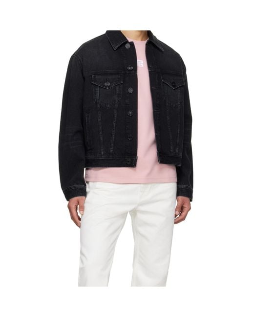 Balmain Blue Collared Button-Up Denim Jacket for men