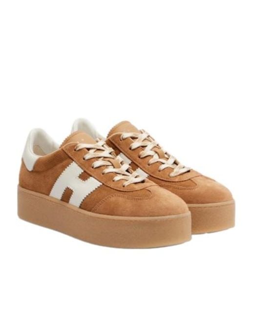 Hogan Brown Platform Sneakers