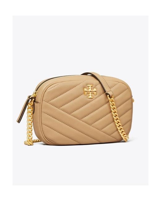 Tory Burch Natural Kira Chevron Camera Bag